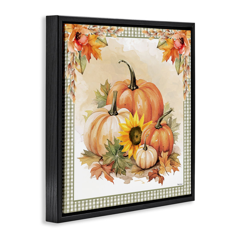 "Autumn Pumpkins", art mural sur toile par Nicole DeCamp