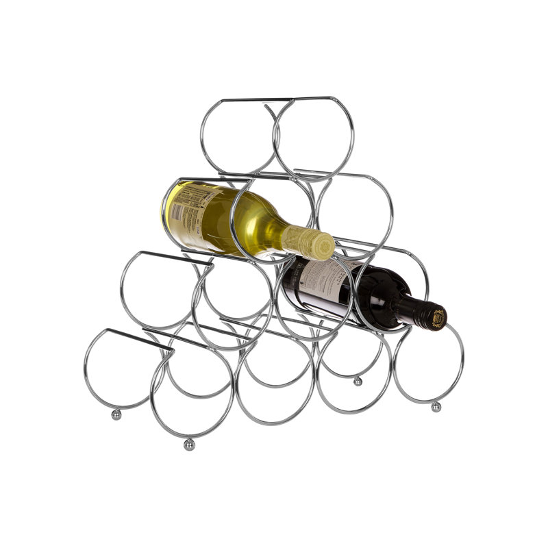 Coen Tabletop Wine Bottle Rack in Silver
