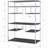 Rustic Grey Oak And Chrome 8-Shelf Bookshelf
