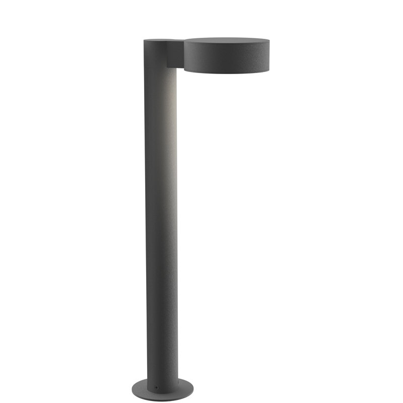 Borne d'éclairage intégrée en métal Reals, Gris, H 22 po x l 5 po x P 7,75 po