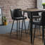Precilla Upholstered Counter Stool with Metal Frame-424846771
