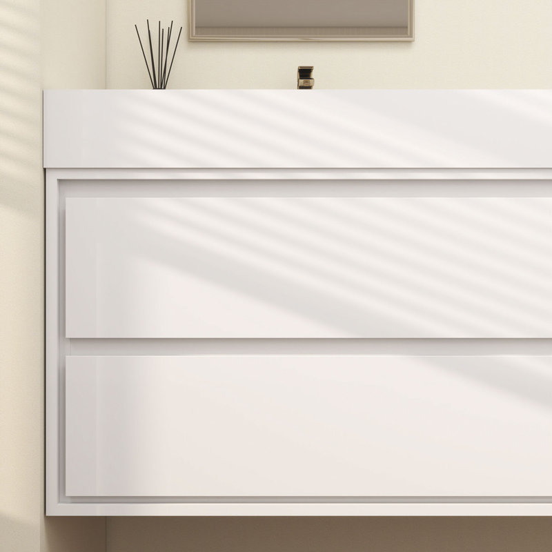 Base de meuble-lavabo Victoria seulement, Blanc lustré