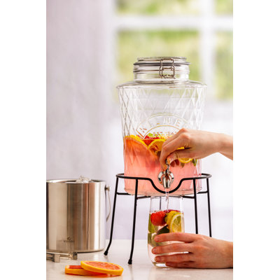 Kilner Clip Top Diamond Beverage Dispenser 5L