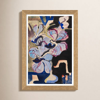 Blue Flower Abstract Print