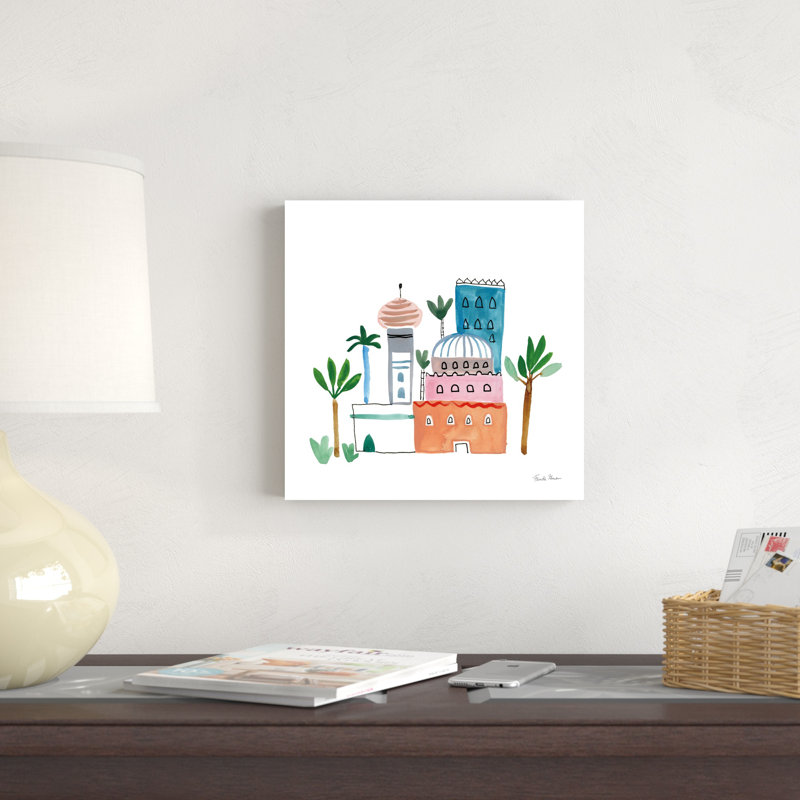 Home Sweet Home I par Farida Zaman - peinture sur toile tendue, H 12 po x l 12 po
