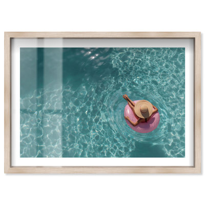 «Summer Bliss Shadowbox Print Coastal Glam Art» par Notoriart, cadre blanc, 24 x 16