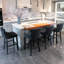 Upholstered Counter Stool with Solid Wood Frame-1674886589