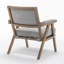 Chaise d'appoint simple en bois massif et coton de style nordique-34367265