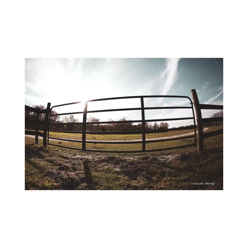 Farm Fence by Melissa Hanley - Wrapped Canvas Print, 20.32 cm H x 30.48 cm W