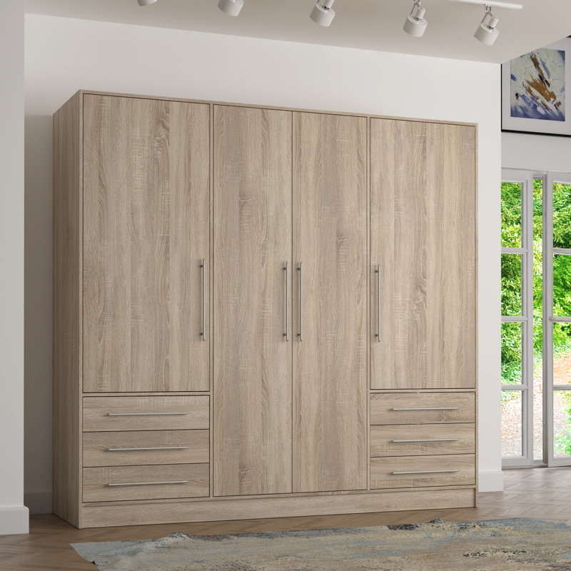 Ingram 4 Door Manufactured Wood Wardrobe
