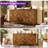 Dorne 60" Modern High Gloss Burl Sideboard with Adjustable Shelves, Brown-99478707