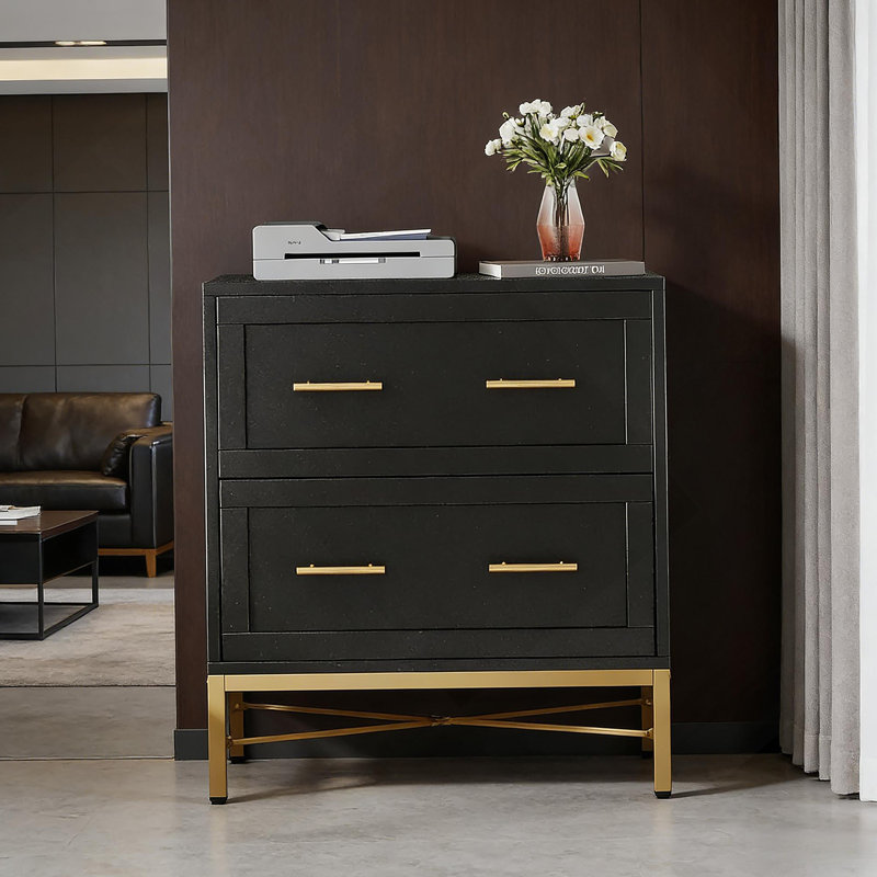 Armoire au design épuré, classeur de bureau, armoire de rangement durable, Noir