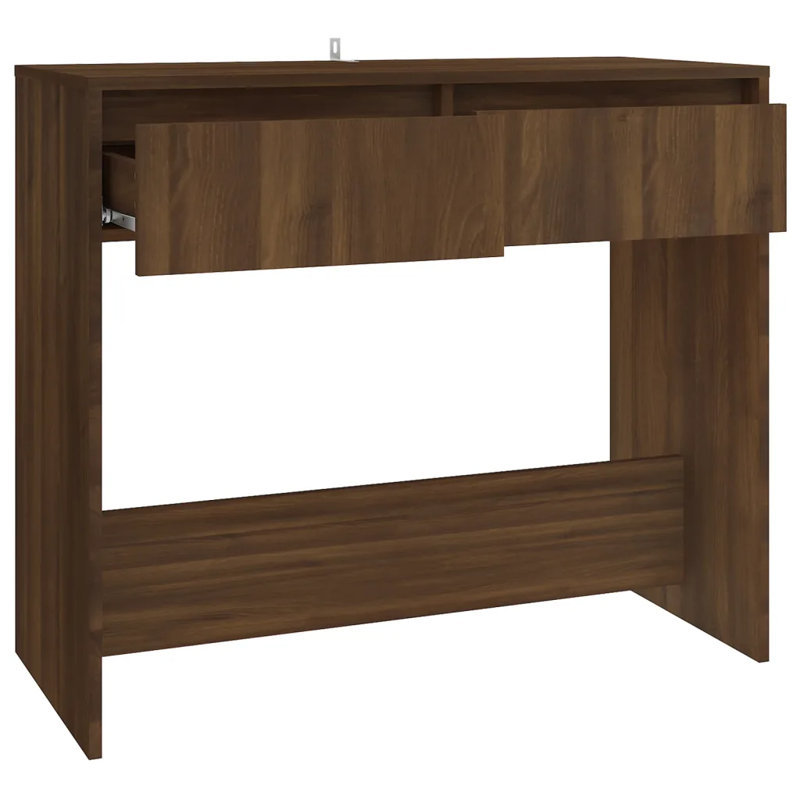 Isaish Console Table, 76.5cm H x 89cm W x 41cm D, Black Oak
