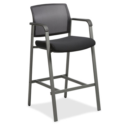 Upholstered Counter Stool with Metal Frame