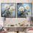 Blue Hydrangea Blooms In Gray Tone - Hydrangea Square Collage Set Of 2-1631275392-1631275395