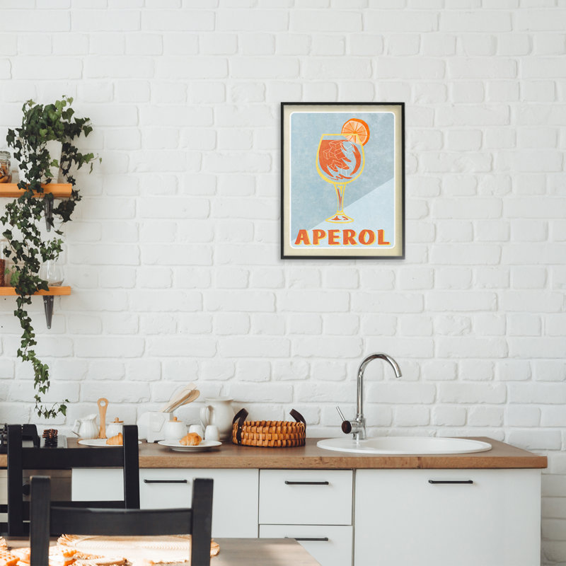Giclée vintage encadrée, conception par Elizabeth Medley, H 14 po x l 11 po, Giclée encadrée noir minuit