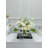 White French Country Peony Vase Centerpiece