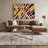 Hard Edge Brown Canvas Wall Art-825961436