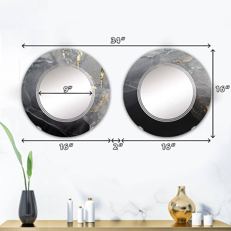 Ensemble de 2 miroirs sans cadre