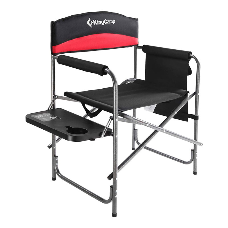 Steel Padded Camping / Beach Folding Chair Folding Chair, Black/Red