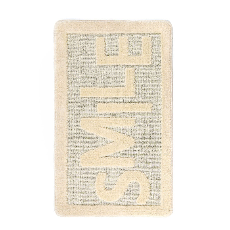 Tapis de bain luxueux crème, 23,6 po x 39,4 po | 100% polypropylène, 1,3 lb / pi³ | Semelle antidérapante en latex naturel, velours de 0,5 mm et hauteur de l'éponge | Lavable à la machine, parfait pour la sécurité et le confort de la salle de bain