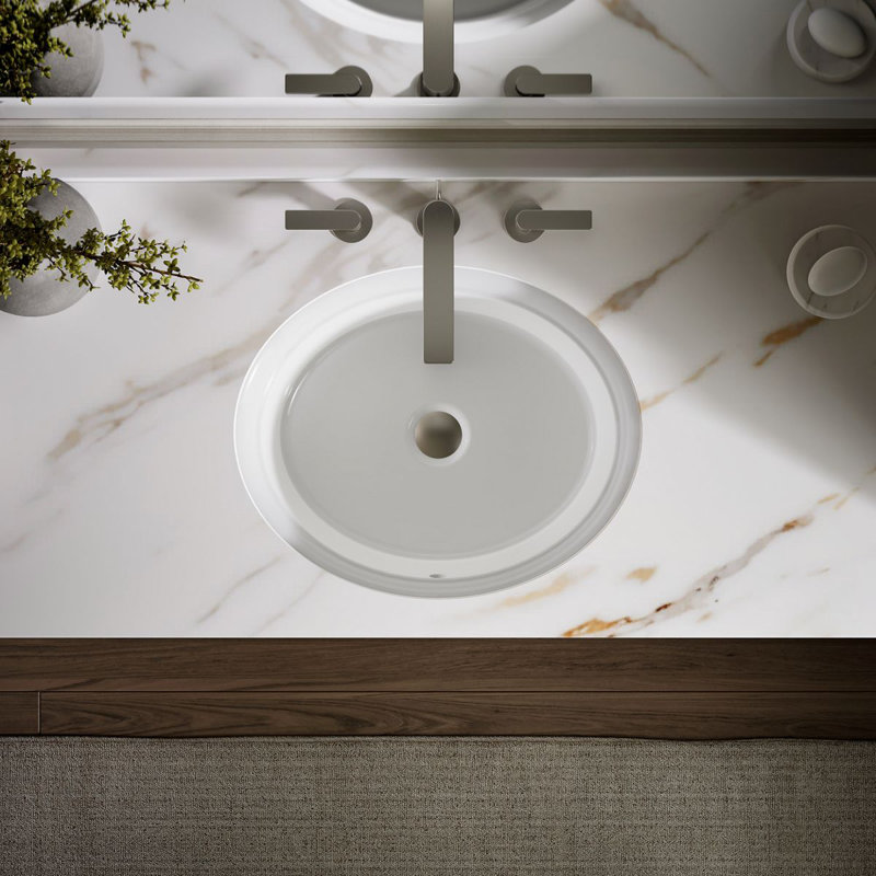 Artifacts 21-1/4 In. Oval Undermount Bathroom Sink
