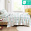 Ensemble de 3 draps en flanelle de coton TG avec motif de sapin de Noël blanc