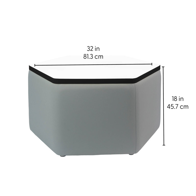 Table de repose-pieds hexagonale Pro Series, Rouge