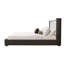 Lit en lin beige et espresso-186137122