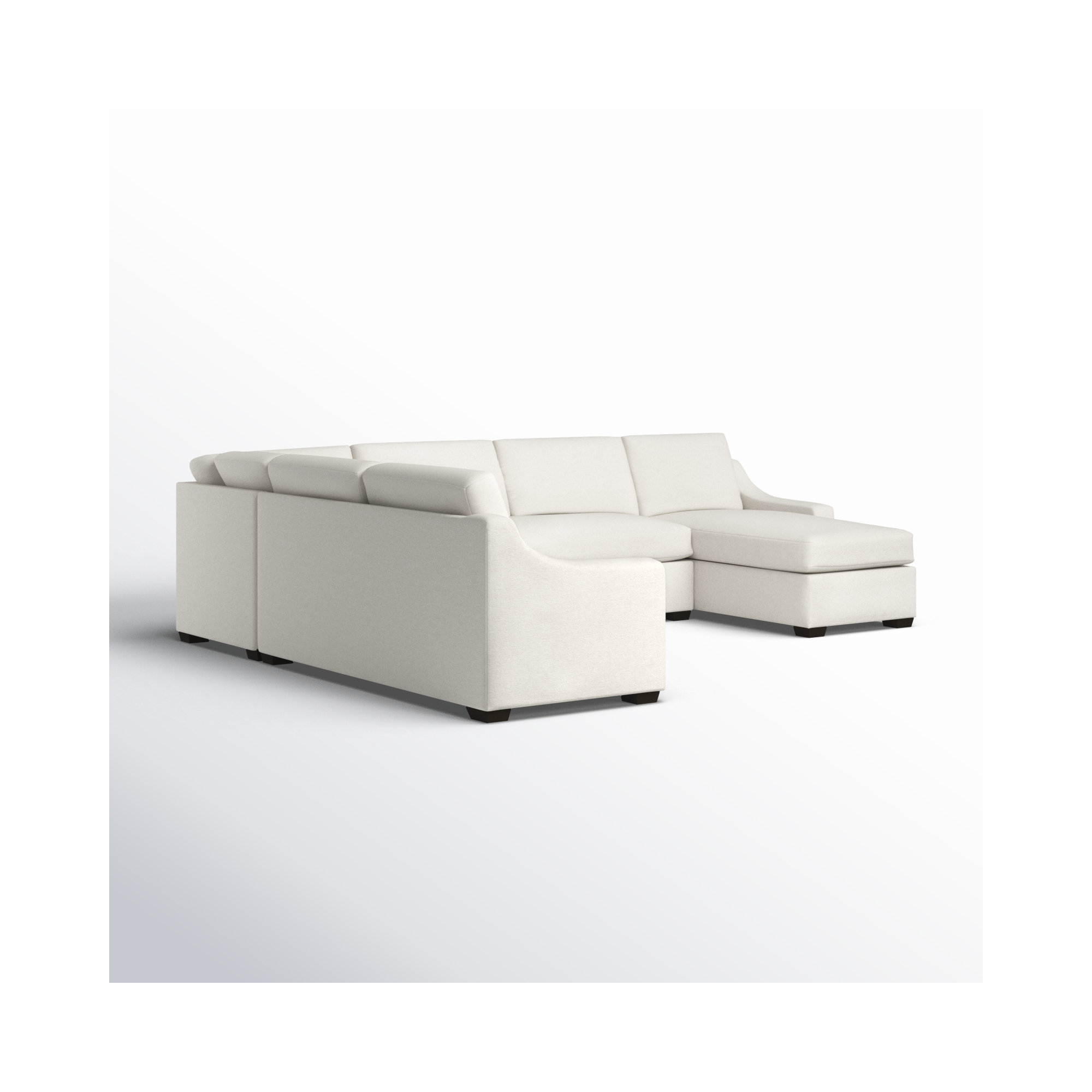 Cranbrook Upholstered U-Sectional, Left Hand Facing, Nomad Snow Crypton® Chenille