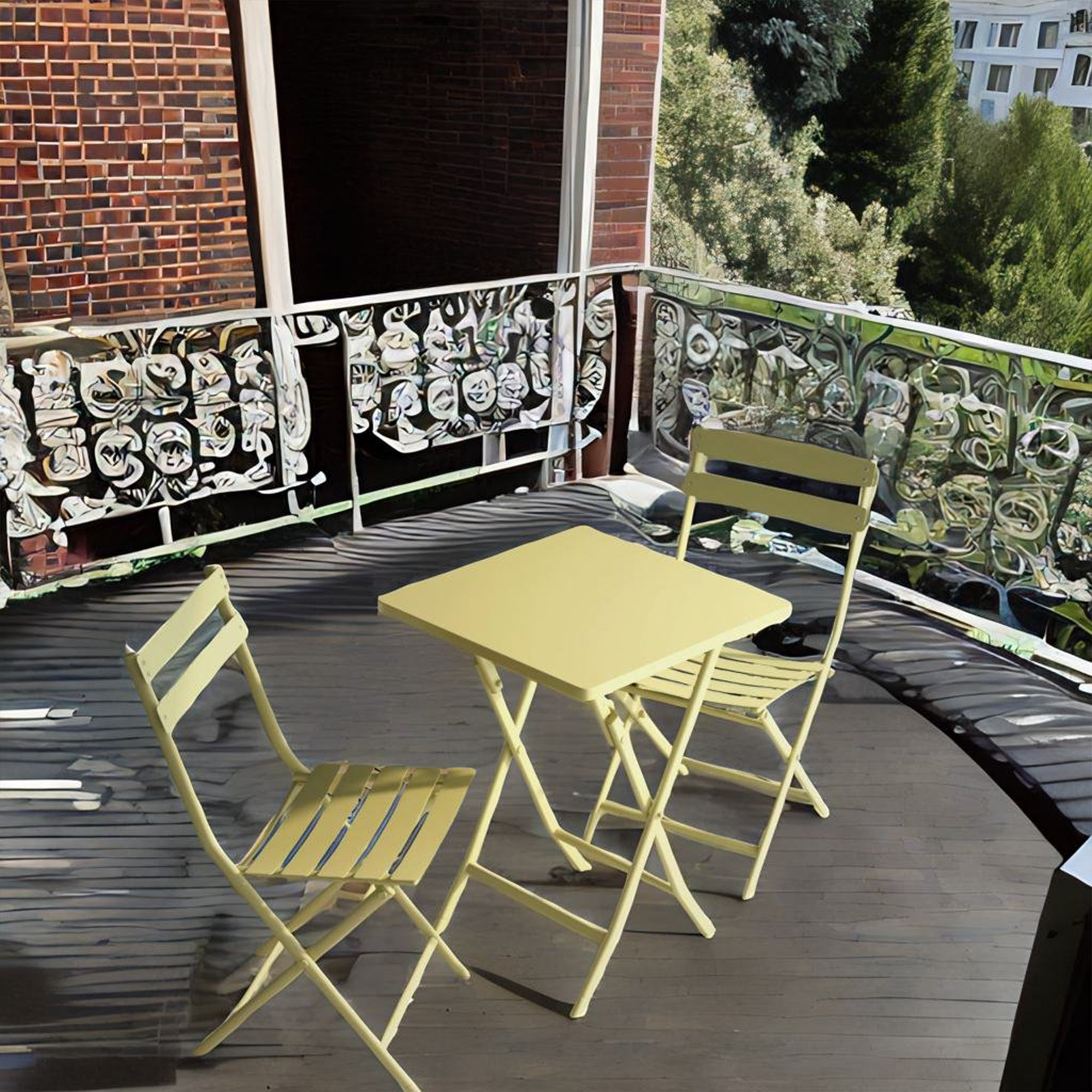 Latitude Run® 3 Piece Foldable Round Table And Chairs Wayfair