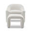 Ceard Upholstered Boucle Barrel Chair With Footstool-832134415