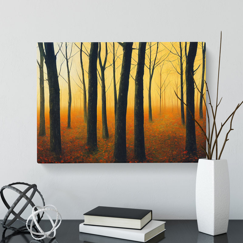 Welcoming Autumn Forest - Wrapped Canvas, 35cm H x 50cm W x 3cm D
