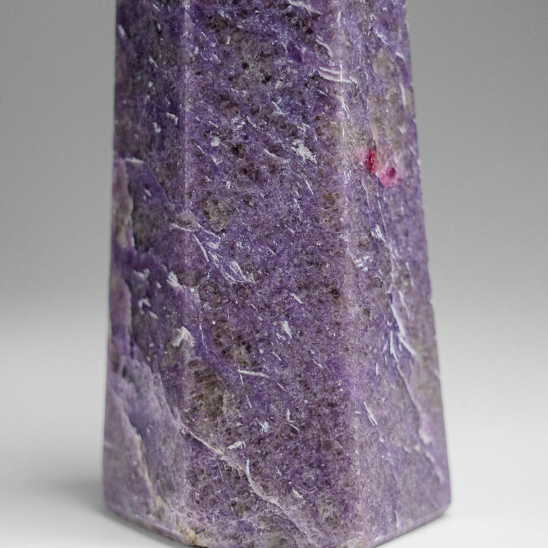 Genuine Polished Lepidolite Point From Madagascar (1.3 Lbs)