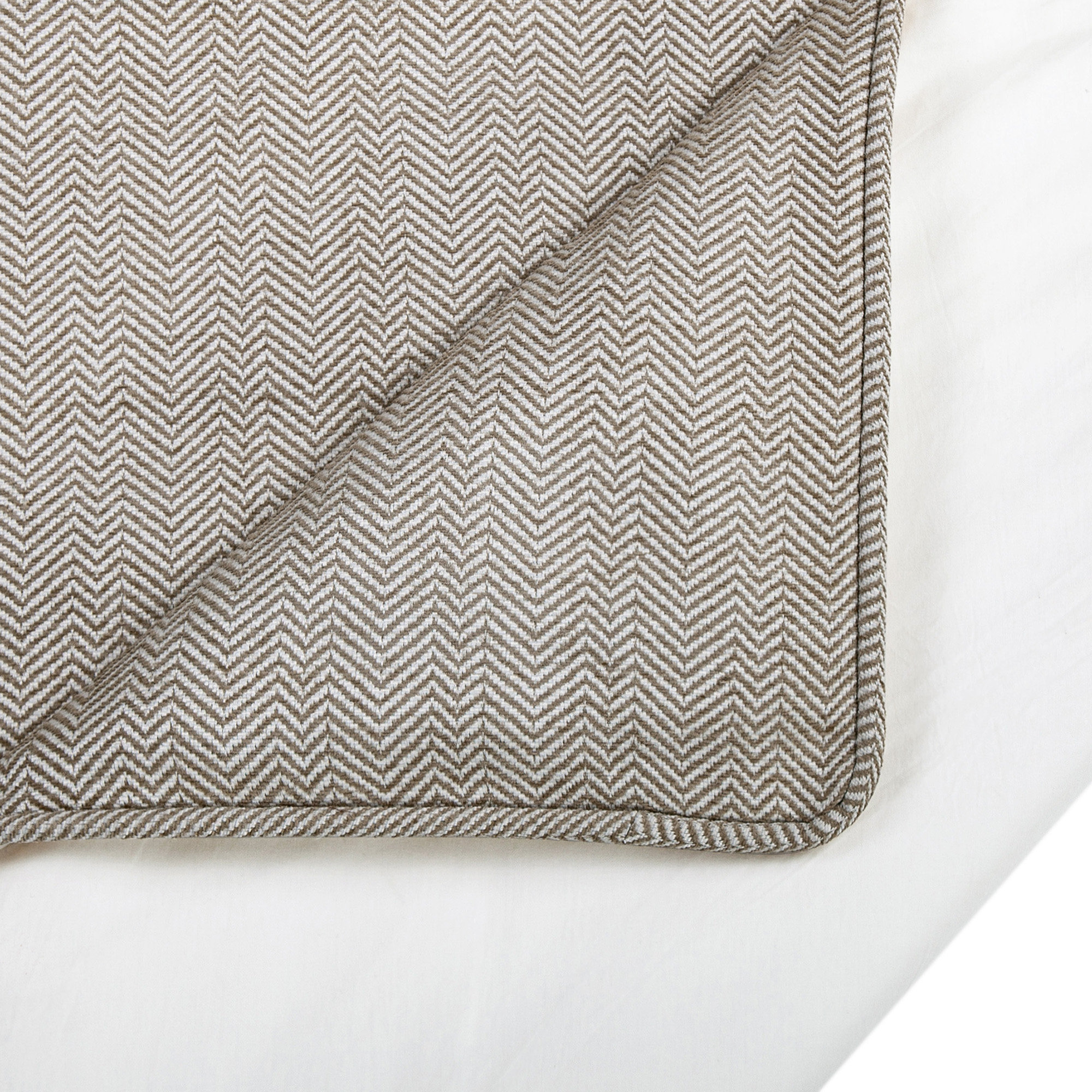 Chenille Herringbone Classic Modern Rustic Twill Woven 3 Pieces Duvet Cover Set, Queen Duvet Cover + 2 Standard Shams, Sand