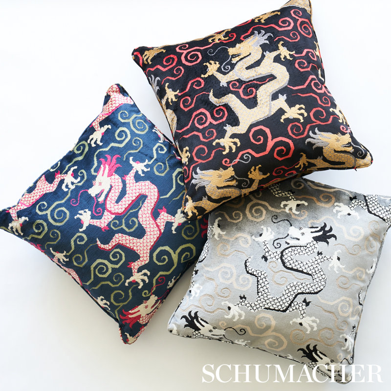 Bixi Velvet Pillow, Onyx