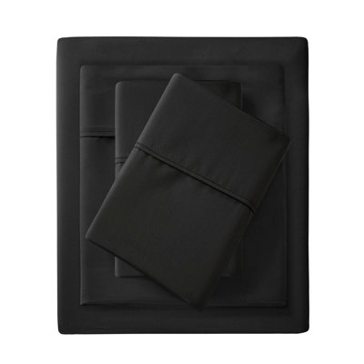 Ensemble de draps en satin de coton pour grand lit