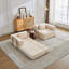 Canapé-lit convertible avec structure de forme fixe, sans assemblage requis, tissu chenille, pour le salon et la chambre à coucher, beige-564637137
