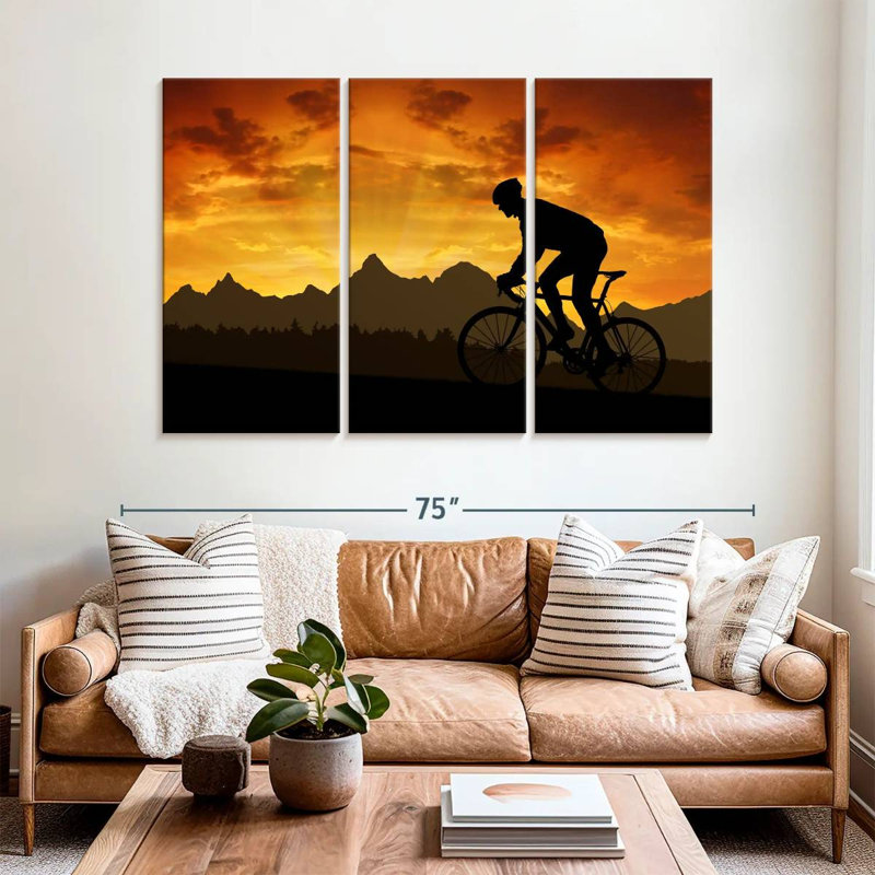 Senne Sunset Cycling, 42" H x 65" W
