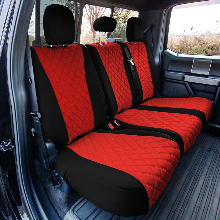 Leather Seat Cushions Custom Fit Driver Seat Protector Pads Red