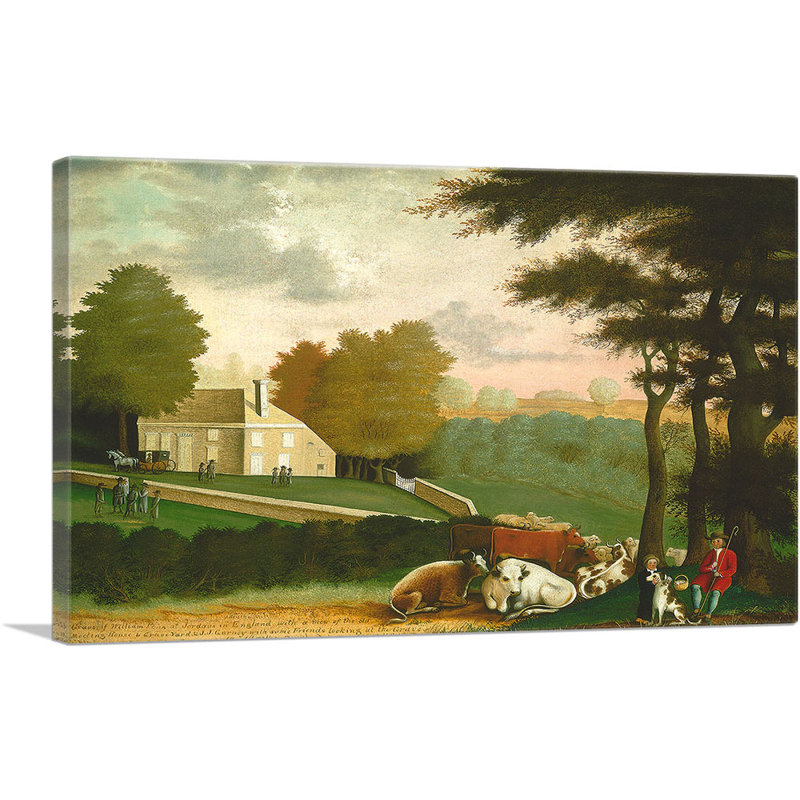 «Grave of William Penn 1848» par Edward Hicks, reproduction d'art sur toile tendue, H 26 po x l 40 po x P 1,5 po