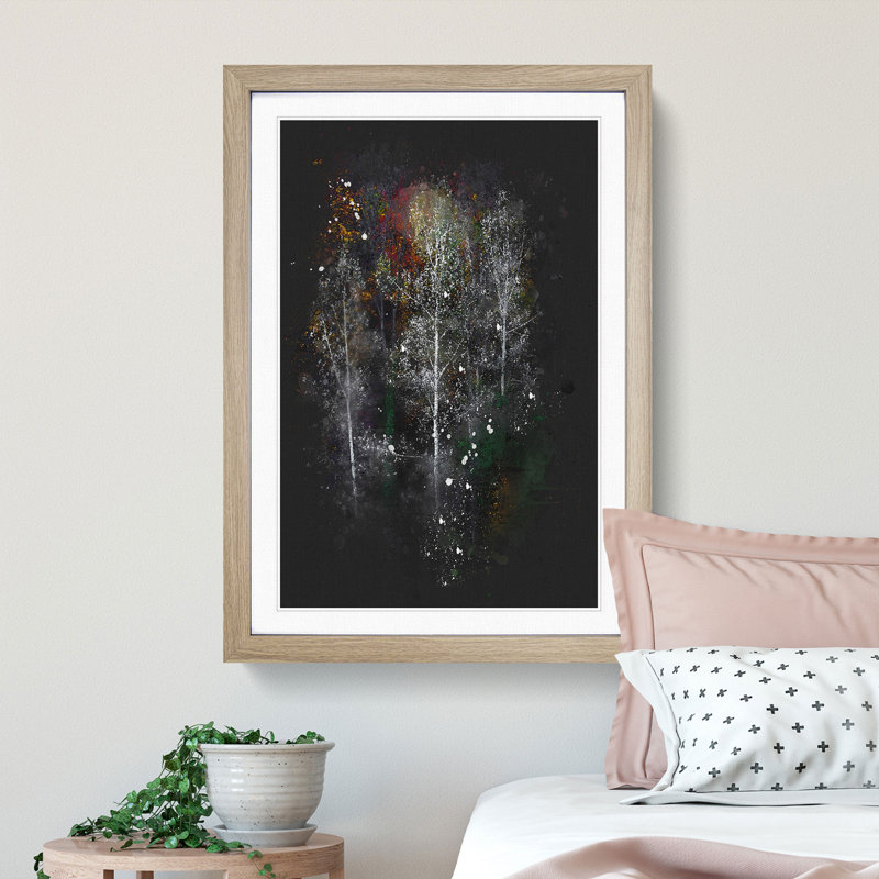 Autumn Trees in Switzerland - Framed Print, 45cm H x 33cm W x 2cm D, Oak Framed