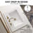 Los Flexi White Drop In Bathroom Sink Ceramic Rectangular with Faucet Hole & Overflow-114023055-114023050