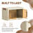 4-tier Storage Cabinets, Foldable and Stackable, Plastic, Beige + Gray-1028011292