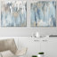 Blue Illusion Square by Patricia Pinto - 2 Piece Acrylic Print Set
