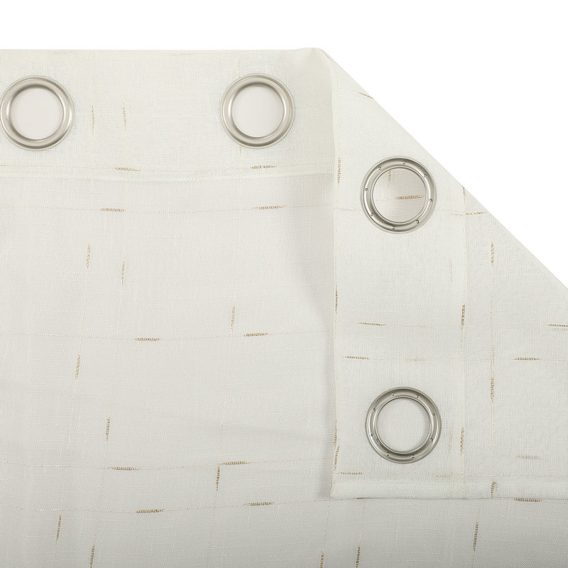 Paire de rideaux transparents Meilan, L 52 po x L 63 po, Or blanc