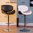 Swivel Upholstered Faux Leather Adjustable Height Counter Stool-17237799