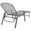 Chaise longue, structure en acier gris anthracite, dossier réglable, 72 pouces