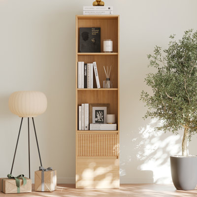 Branigans 3-Tier Cube Bookshelf Storage Cabinet With Double Drawer And Shelf