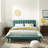 Julia Queen Biscuit Tufted Upholstered Fabric Platform Bed-1581675898
